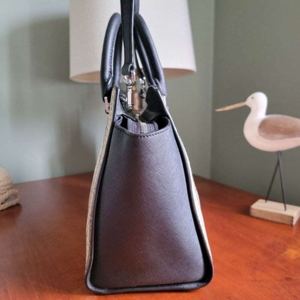 Michael Kors Selma Large Black Cream Python Embos… - image 2